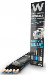 AKIAK10043AK INTERACTIVEWATERCOLOR PENCIL SET GREY AND BLUE CAMOUFLAGES